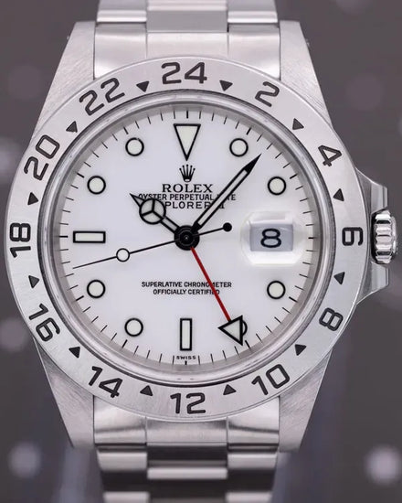 1998 (U Serial) Rolex Explorer II "Polar" 40MM White Dial Oyster Bracelet (16570)