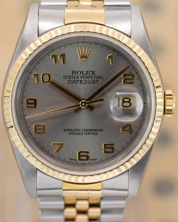2000 (P Serial) Rolex Datejust 36MM Grey Dial Two-Tone Jubilee Bracelet (16233)