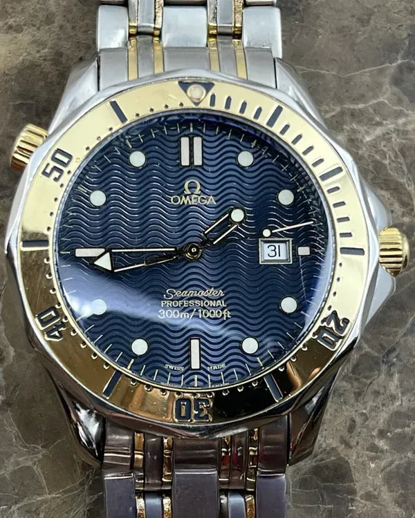 Omega Seamaster Diver 300M 41MM Quartz Blue Dial Two-Tone Bracelet (2342.80.00)