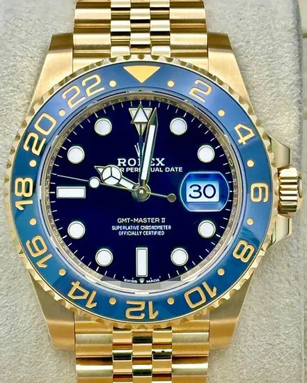 2024 Rolex GMT-Master II 40MM Black Dial Yellow Gold Jubilee Bracelet (126718GRNR)