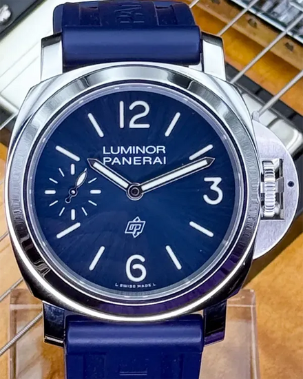 2023 Panerai Luminor Logo 44MM Blue Dial Rubber Strap (PAM01085)
