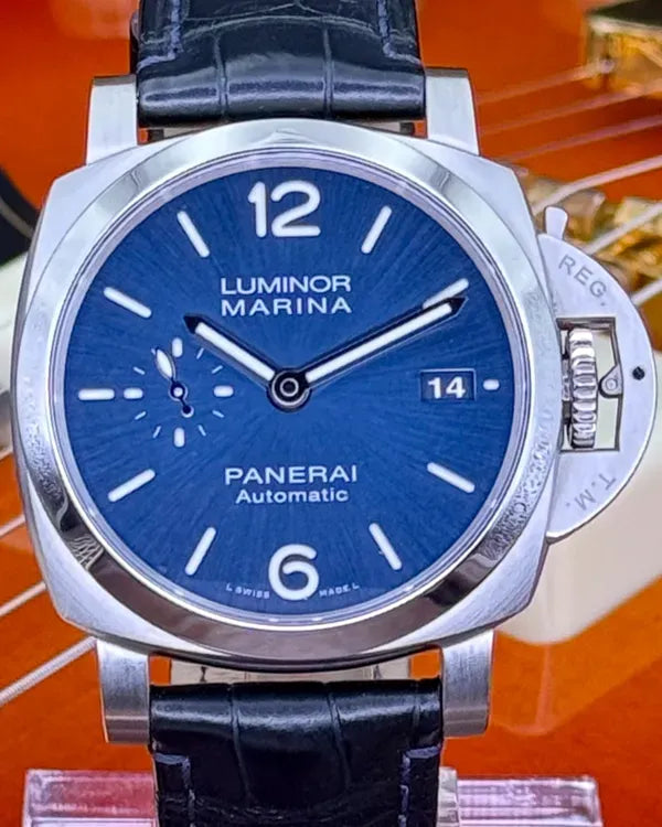 2022 Panerai Luminor Marina 1950 3 Days 42MM Blue Dial Leather Strap (PAM01393)