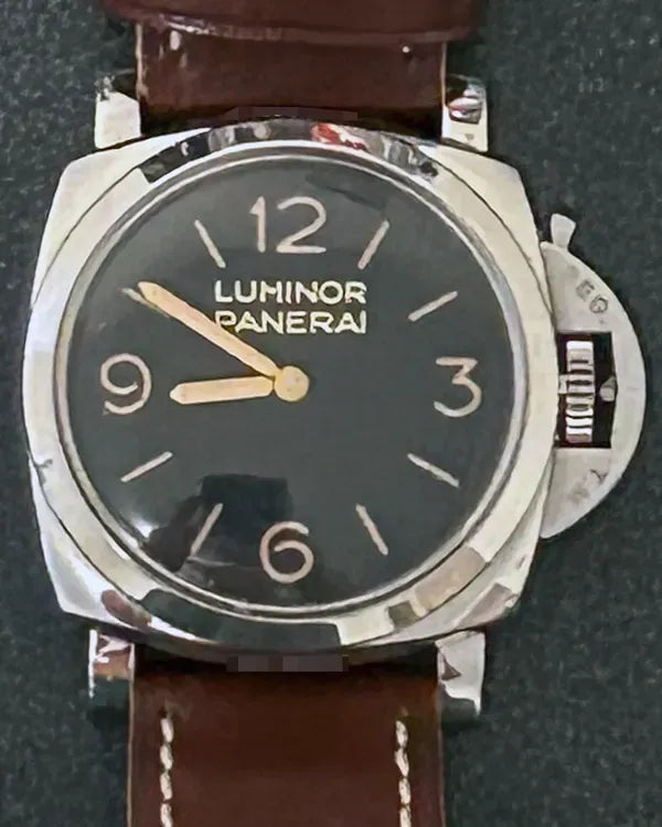 2015 Panerai Luminor 1950 3 Days 47MM Black Dial Leather Strap (PAM00372)