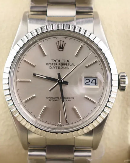 1987 (9.5 Mil. Serial) Rolex Datejust 36MM Silver Dial Oyster Bracelet (16030)