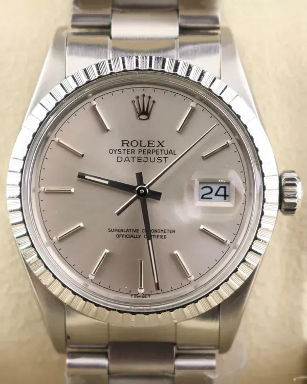 1987 (9.5 Mil. Serial) Rolex Datejust 36MM Silver Dial Oyster Bracelet (16030)