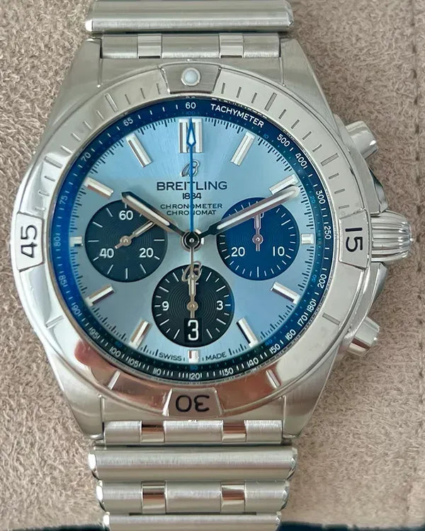 Breitling Chronomat B01 42MM Blue Dial Steel Bracelet (PB0134101C1S1)