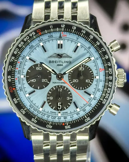 Breitling Navitimer 1 B01 Chronograph 43MM Blue Dial Steel Bracelet (AB0138)