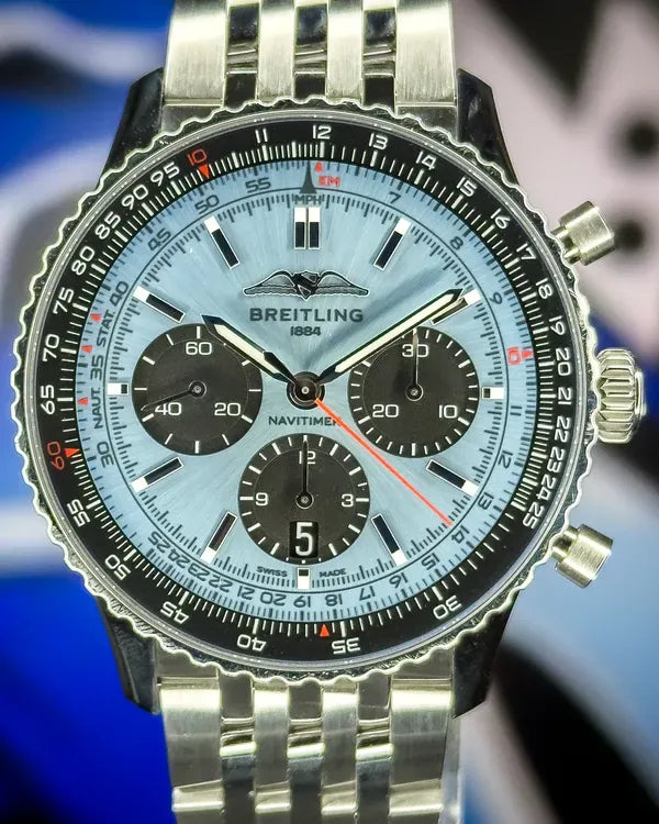 Breitling Navitimer 1 B01 Chronograph 43MM Blue Dial Steel Bracelet (AB0138)