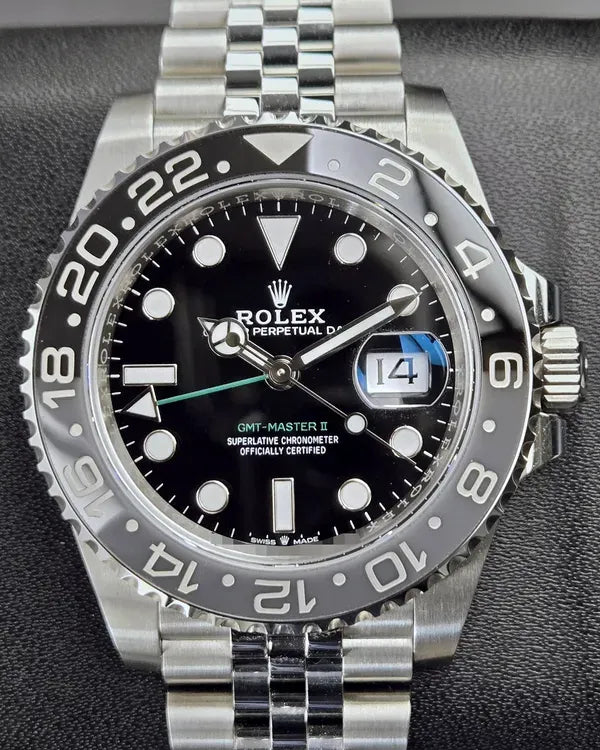 2025  Rolex GMT-Master II "Bruce Wayne" 40MM Black Dial Jubilee Bracelet (126710GRNR)