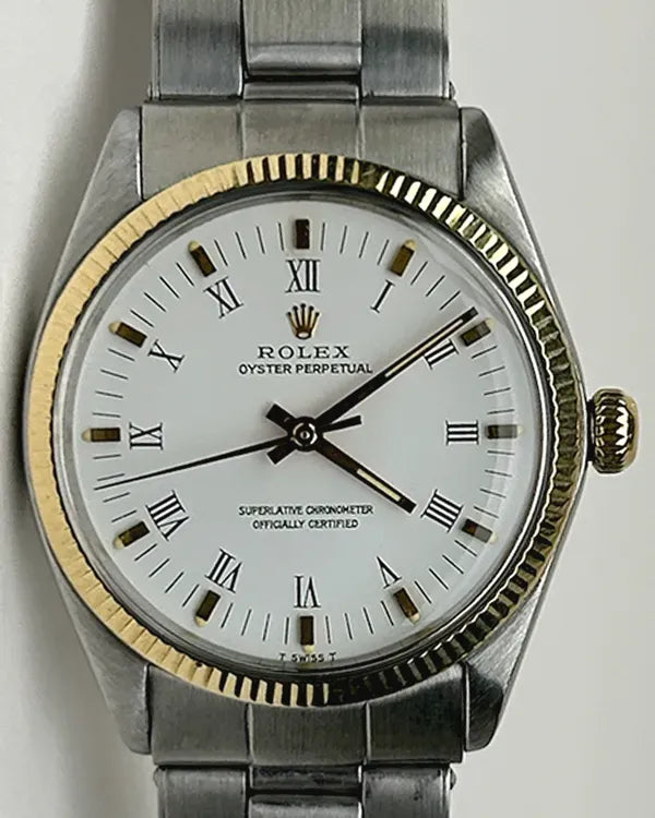 Rolex Oyster Perpetual 34MM White Dial Oyster Bracelet (1005)