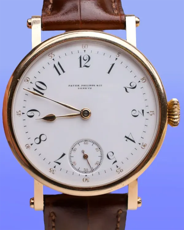 Patek Philippe Vintage 33MM White Dial Aftermarket Leather Strap (91952)