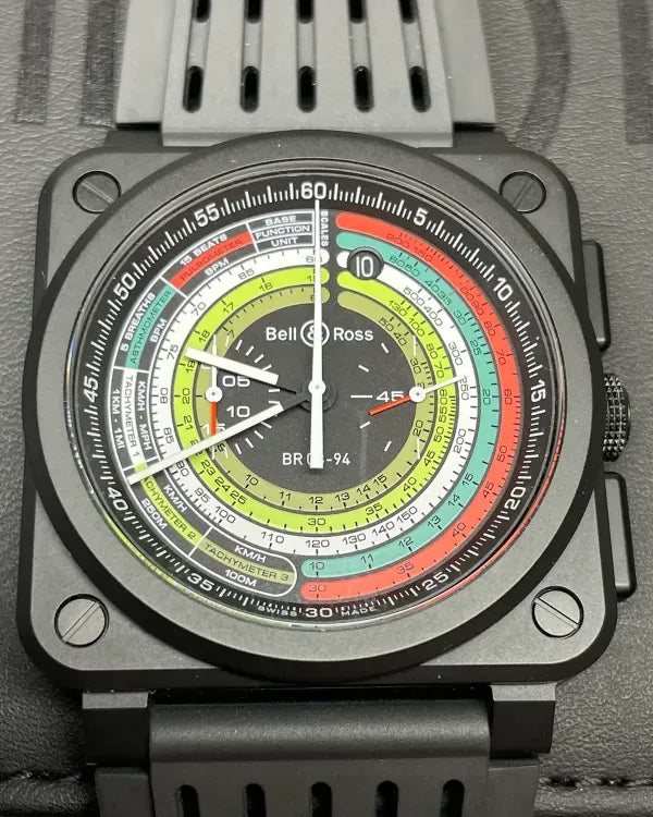No Reserve - 2022 Bell & Ross BR 03-94 Multimeter L.E. 42MM Black Dial Rubber Strap (BR 03-94)