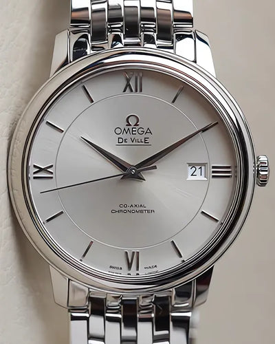 Omega De Ville Prestige 39.5MM Silver Dial Steel Bracelet (424.10.40.20.02.003)