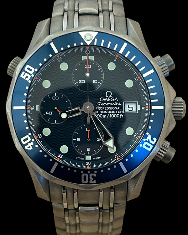 No Reserve - Omega Seamaster Diver 300M 41.5MM Blue Dial Titanium Bracelet (2298.80.00)