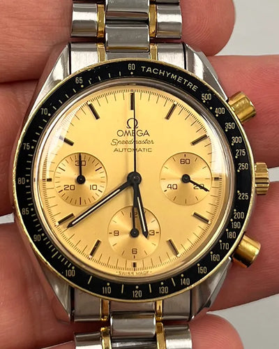 Omega Speedmaster Reduced 39MM Champagne Dial Two-Tone Bracelet (175.0032O)