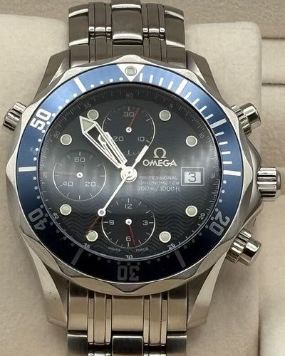 2009 Omega Seamaster 300 M 41.5MM Blue Dial Steel Bracelet (2225.80.00)