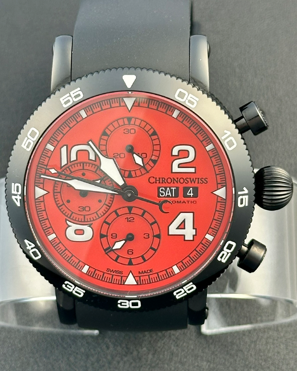 Chronoswiss Timemaster 44MM Red Dial Rubber Strap (CH-9045-RE)