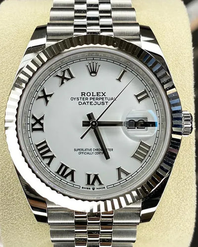 2023 Rolex Datejust 41MM White Dial Jubilee Bracelet (126334)