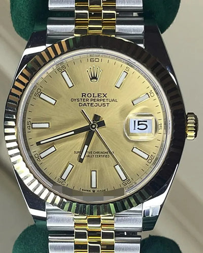 2022 Rolex Datejust 41MM Champagne Dial Two-Tone Jubilee Bracelet (126333)