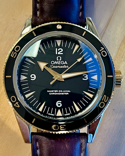 2021 Omega Seamaster Diver 300M 41MM Black Dial Leather Strap (233.22.41.21.01.001)