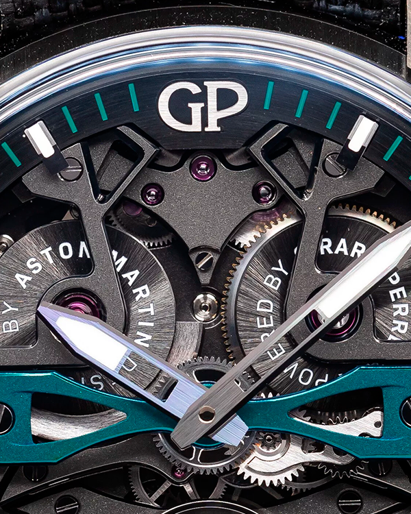 Girard Perregaux Bridges Neo "Aston Martin" L.E. 45MM Skeleton Dial Textile Strap (84000-21-3236-5CX)