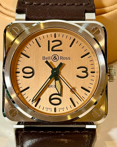 Bell & Ross BR 03 41MM Copper Dial Leather Strap (BR03A-GB-ST/SCA)