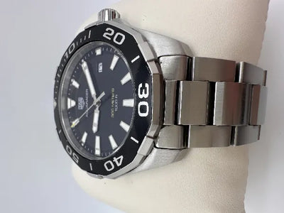 TAG Heuer Aquaracer 43MM Quartz Black Dial Steel Bracelet (WAY101A.BA0746)