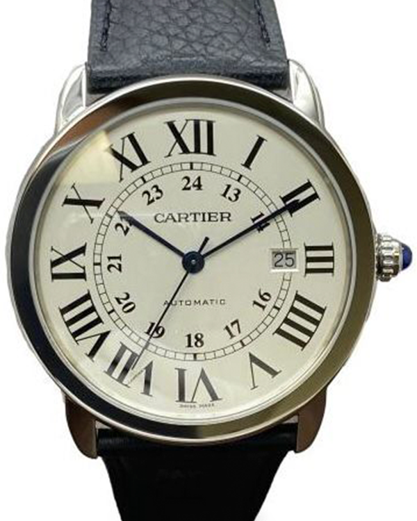 2021 Cartier Ronde De Cartier Solo 42MM White Dial Leather Strap (WSRN0022)