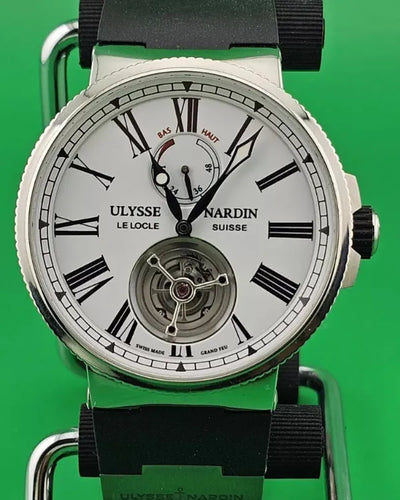 Ulysse Nardin Marine Tourbillon 43MM White Dial Rubber Strap (1283-181/E0)