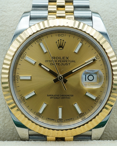 2017 Rolex Datejust 41MM Champagne Dial Two-Tone Jubilee Bracelet (126333)