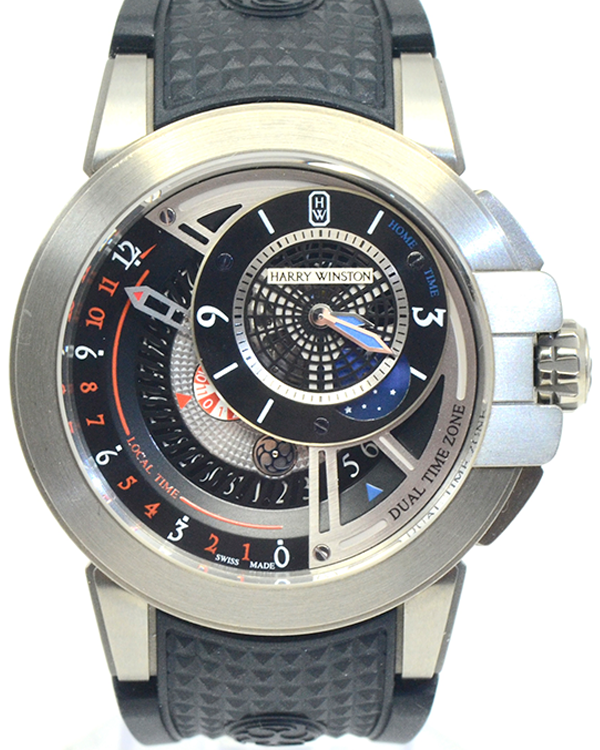 2015 Harry Winston Project Z8 L.E. 44MM Black Dial Rubber Strap (OCEATZ44ZZ009)