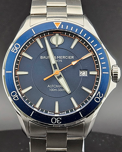 Baume & Mercier Clifton Club 42MM Blue Dial Steel Bracelet (MOA10378)