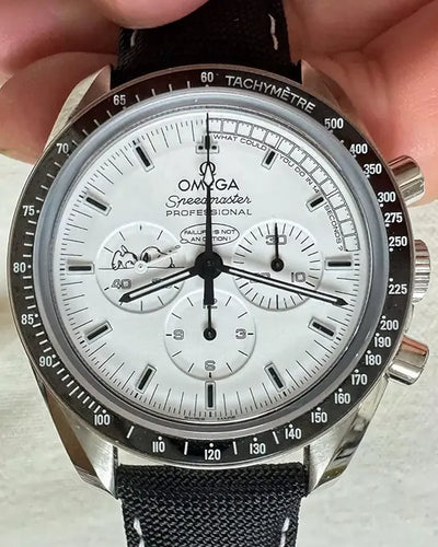 2018 Omega Speedmaster Professional Moonwatch L.E. "Apollo 13 Snoopy 45th Anniversary" 42MM White Dial Textile Strap (311.32.42.30.04.003)