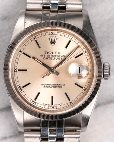 Rolex Datejust 36MM Silver Dial Jubilee Bracelet (16234)