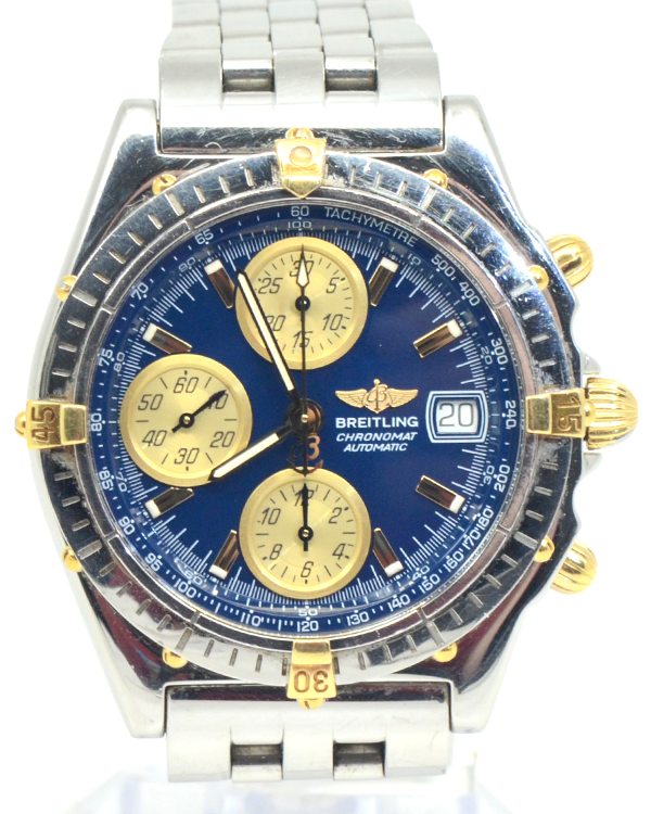 1999 Breitling Chronomat 40MM Blue Dial Steel Bracelet (B137C52PA)