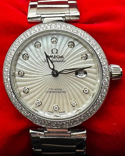 2012 Omega De Ville Ladymatic 34MM Silver Dial Steel Bracelet (425.35.34.20.55.001)