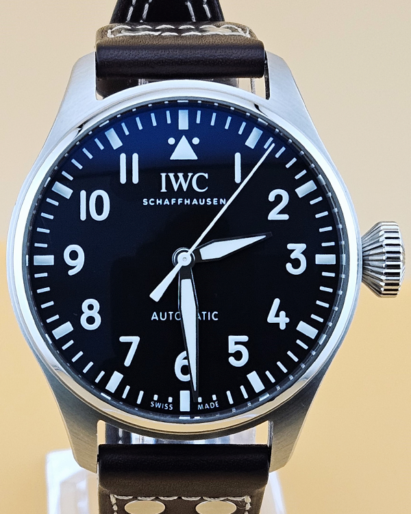 2021 IWC Schaffhausen Pilot 43MM Black Dial Leather Strap (IW329301)