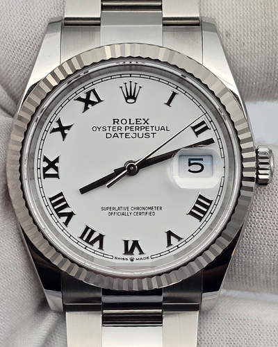 2024 Rolex Datejust 36MM White Dial Oyster Bracelet (126234)