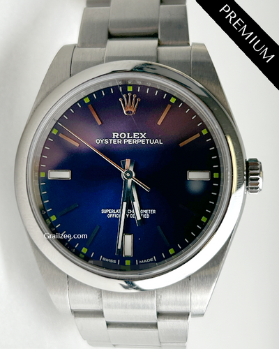 2019 Rolex Oyster Perpetual 39MM Blue Dial Oyster Bracelet (114300)