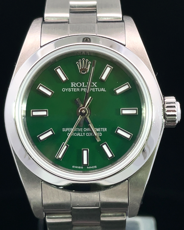 Rolex Oyster Perpetual 24MM Green Dial Oyster Bracelet (76080)