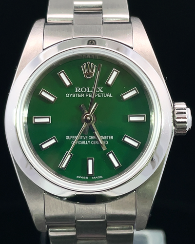 Rolex Oyster Perpetual 24MM Aftermarket Green Dial Oyster Bracelet (76080)