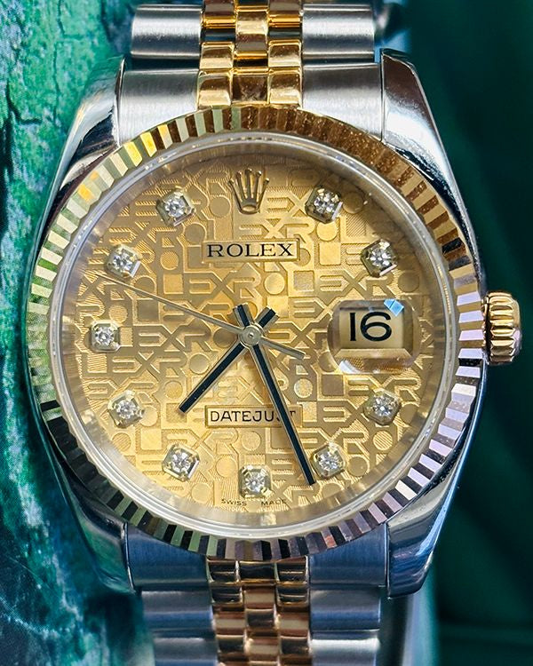 Rolex Datejust 36MM Champagne "Jubilee" Dial Two-Tone Jubilee Bracelet (116233)