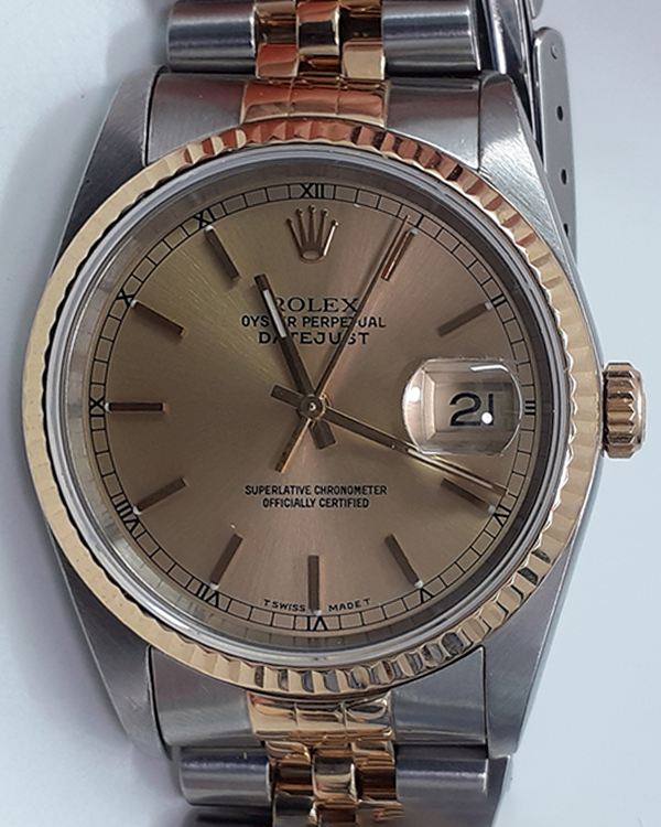 Rolex Datejust 36MM Champagne Dial Two-Tone Jubilee Bracelet (16233)