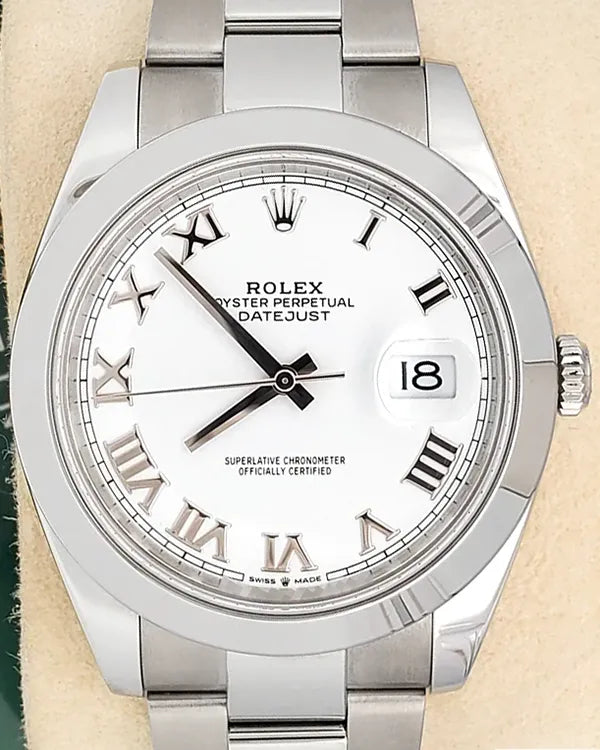 2024 Rolex Datejust 41MM White Dial Oyster Bracelet (126300)