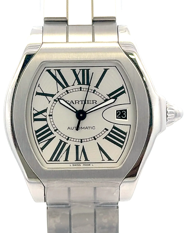 2011 Cartier Roadster De Cartier 42MM Silver Dial Steel Bracelet (3312)