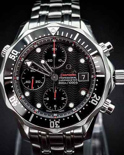 2008 Omega Seamaster Diver 300M 41.5MM Black Dial Steel Bracelet (213.30.42.40.01.001)