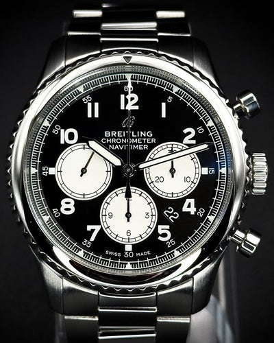 2018 Breitling Navitimer 8 Chronograph 43MM Black Dial Steel Bracelet (AB0117)