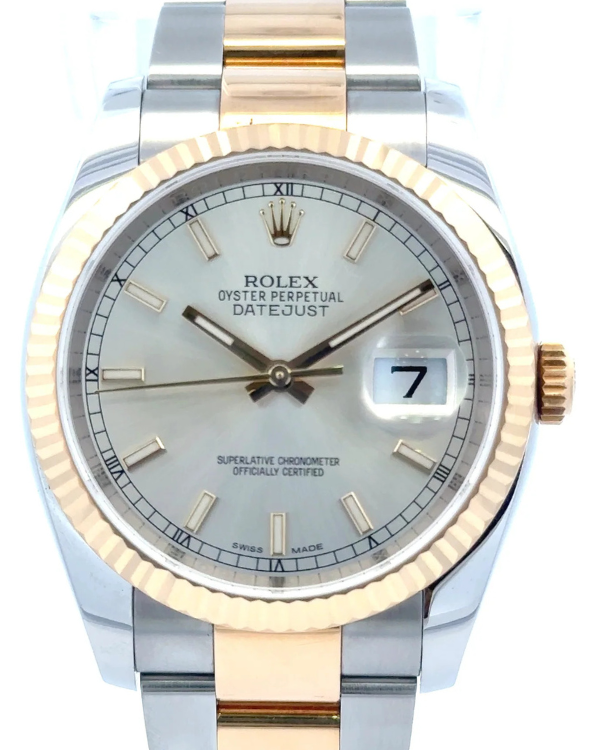 2016 Rolex Datejust 36MM Grey Dial Two-Tone Oyster Bracelet (116233)