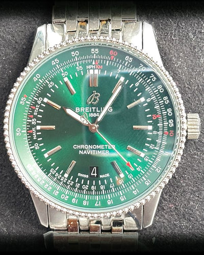 Breitling Navitimer 41MM Green Dial Steel Bracelet (A17326361L1A1)