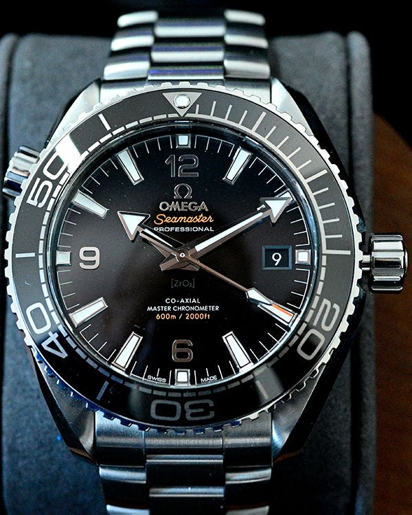 2019 Omega Seamaster Planet Ocean 600M 43.5MM Black Dial Steel Bracelet (215.33.44.21.01.001)